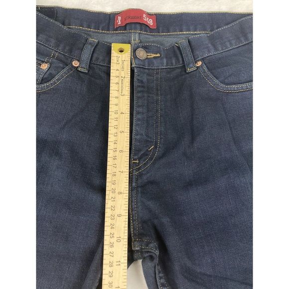 Levi's 538 Straight Denim Jeans Mens‎ Blue Dark Wash Size 34x32 (34x29 Measured) - Picture 8 of 16